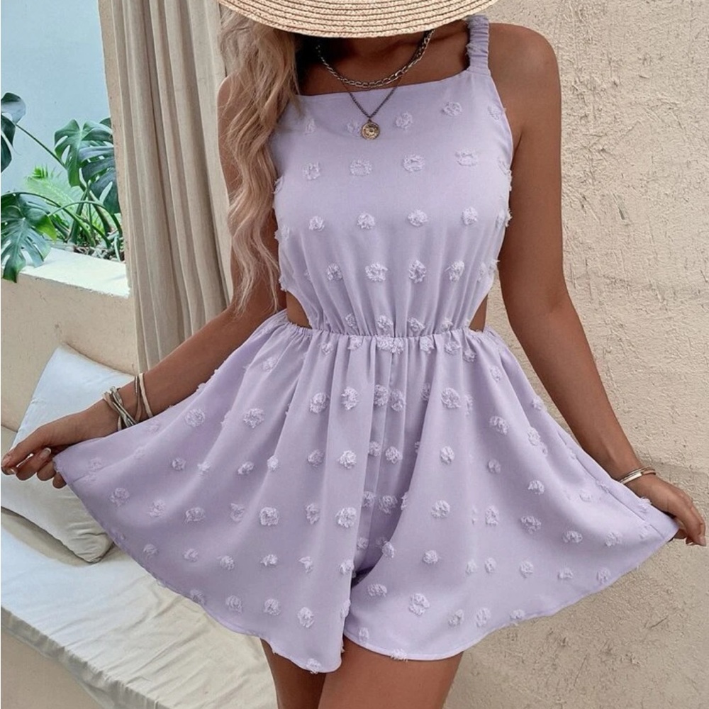 COPY - Purple SHEIN romper with side cut outs NEVER WORN